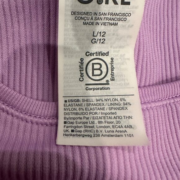 ATHLETA GIRLS LARGE 12 ATHLETIC TOP SHIRT PURPLE - Picture 6 of 7